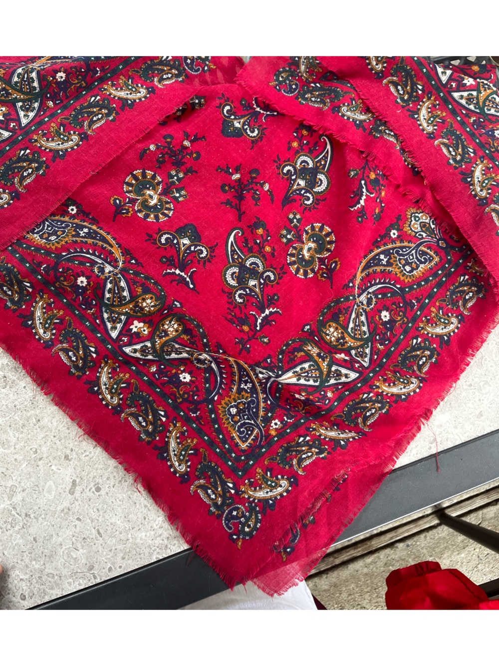 Red Paisley scarf-